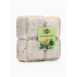 Соляной брикет набор 4 шт. «Календула, эвкалипт, лаванда, мята« по 200 г »Добропаровъ»