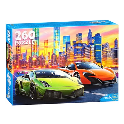 Пазлы 260 "Роскошные автомобили в мегаполисе"