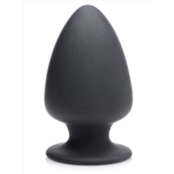 Черная мягкая анальная пробка Squeezable Medium Anal Plug - 11 см.