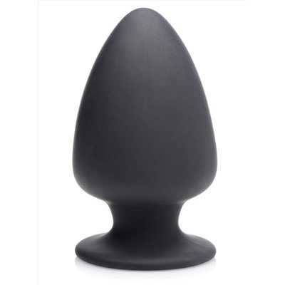 Черная мягкая анальная пробка Squeezable Medium Anal Plug - 11 см.