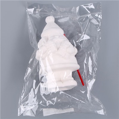 Фигурка под роспись «Дед Мороз с подарками», с кистью