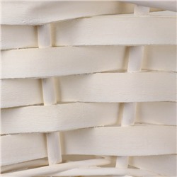 Набор корзин плетёных, 47×39×17/43, 40×32×15/38, 33×25×13/33 см, 3 шт., белый, ива