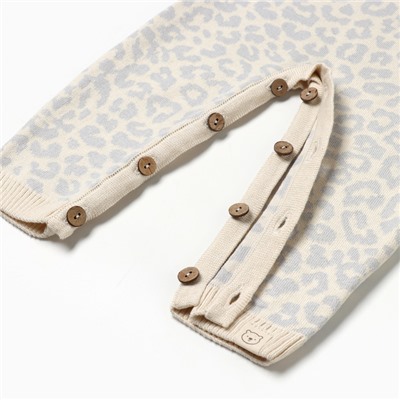 Комбинезон вязаный для девочки «Крошка Я» Leo Baby рост 86-92 см, серый