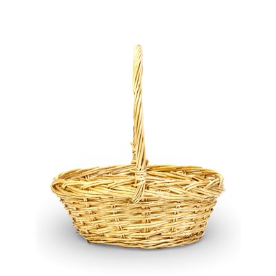 Корзина плетёная для хранения Fibre, с ручкой, бежевая, набор 3 шт.