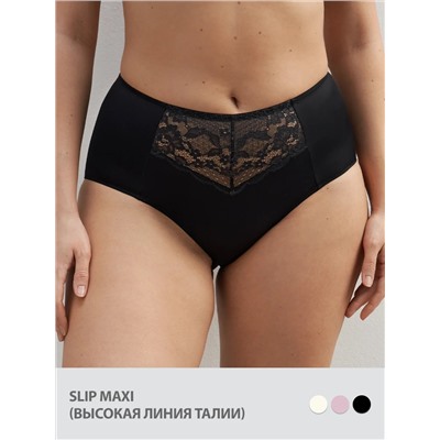 Omsa Трусы OmD 1234L EVERYDAY Трусы Slip Maxi (микрофибра с кружевом  высокая линия талии)