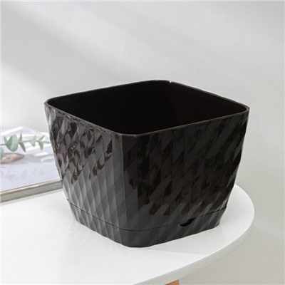 Горшок для цветов с поддоном «Классика», 4,5 л, шоколадный