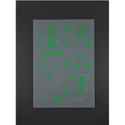 Виниловые наклейки «Новый год», со светящимся слоем, 35 × 50 см, 2 листа