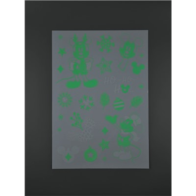 Виниловые наклейки «Новый год», со светящимся слоем, 35 × 50 см, 2 листа