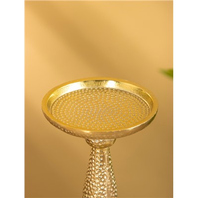 Подсвечник «Нью-Дели», 10×10×17 см, алюминий, золото