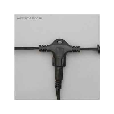 Гирлянда «Занавес» 2×6 м, IP44, УМС, тёмная нить, 1440 LED, свечение синее, 220 В