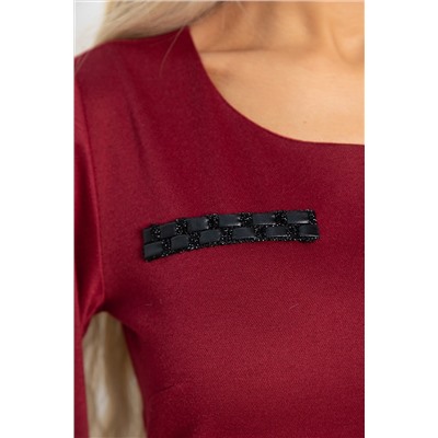 Платье Шарли (бордовое) П15012-18М