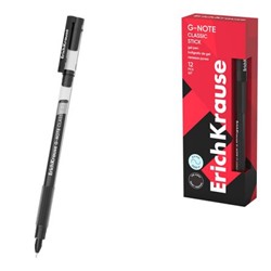 Ручка гелевая 0.5 G-Note Stick Classic черная 63690 ErichKrause