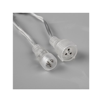 Гирлянда «Бахрома» 3×0.6 м, IP44, УМС, прозрачная нить, 160 SMD-LED, свечение тёплое белое, 220 В