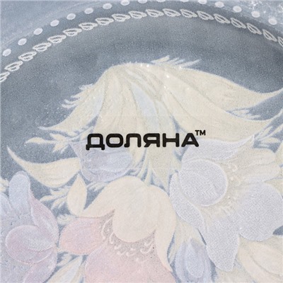Подставка для яиц Доляна «Жостовская роспись», 3 ячейки, 21×18 см, стекло, чёрная
