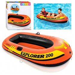 Лодка Explorer 200, 2 местная, 185 х 94 х 41 см, от 6 лет, до 95 кг, 58330NP INTEX