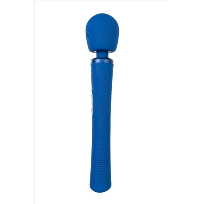 Синий вибромассажер Vim Vibrating Wand - 31,3 см.
