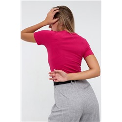 Блузка в рубчик с акцентным декольте 2ксL SMILE НАТАЛИ, 1071271