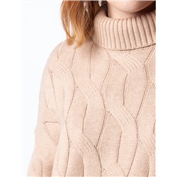 Теплый свитер из хлопка с акрилом крупной вязки