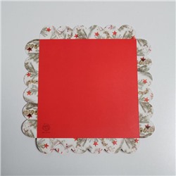 Коробка для кондитерских изделий с пластиковой крышкой «С Новым годом!», 21×21×3 см