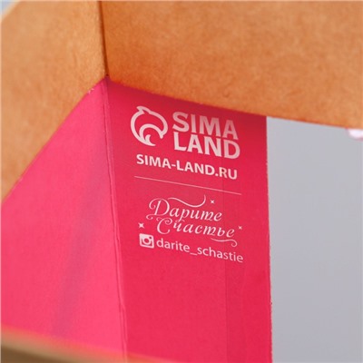 Пакет подарочный новогодний крафтовый с пластиковым окном «С Новым годом», 24×20×11 см