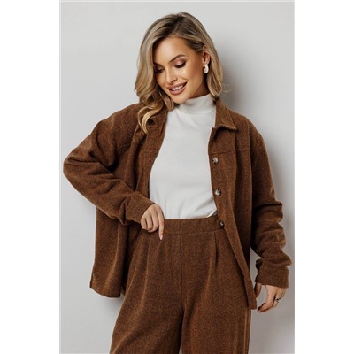 Жакет женский  4458Ф/04/коричневый, меланж