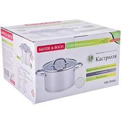 29484 Кастрюля с крышкой 20 см 3,8 л МВ (х8)