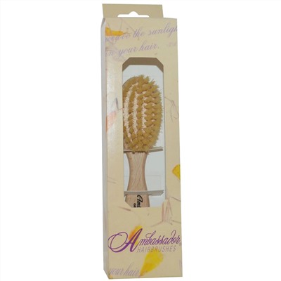 Fuchs Brushes, Расческа для волос Ambassador, деревянная, детская с натуральной щетиной, 1 шт