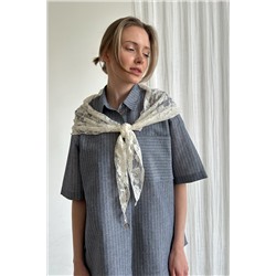 Костюм женский  SET084/01/Серо-голубой, белый