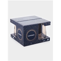 Стаканы Luminarc «Золотой мёд», 350 мл, набор 4 шт., стекло, золотистые