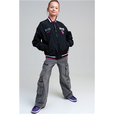 Куртка текстильная с полиуретановым покрытием для девочек (ветровка) PLAYTODAY, 1231512