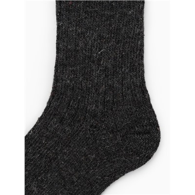Носки мужские шерстяные в рубчик, размер 27, серые