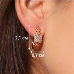 Серьги палочки ювелирная бижутерия коллекция "Дубай", покрытие позолота, вставка: фианиты, цвет: прозрачный, арт.213.625