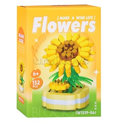 Конструктор "Цветок" (132 дет.) в коробке