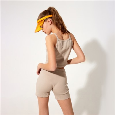 Шорты женские MINAKU: Basic line, бежевые, размер 46