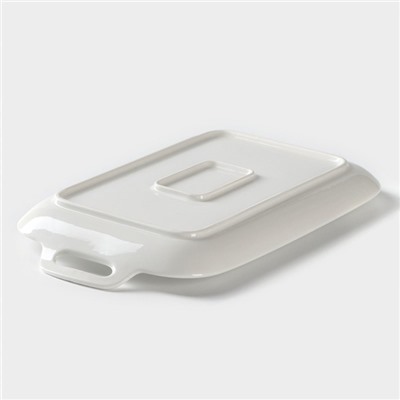 Блюдо «Сьюзен», 29.5×17.5 см, керамика, цвет белый