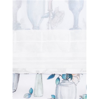 Комплект штор для кухни с подхватами Flower mood, 145×180 см-2 шт., 100% п/э