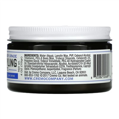 Cremo, Premium Barber Grade Hair Styling Paste, Thickening, 4 oz (113 g)
