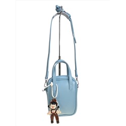 Женская сумка из искусственной кожи, цвет голубой