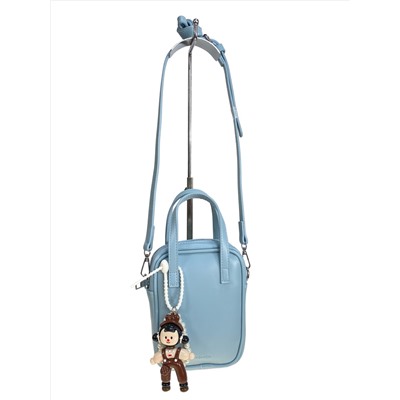 Женская сумка из искусственной кожи, цвет голубой