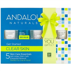 Andalou Naturals, Начни очищение, основы ухода за кожей, набор из 5 предметов