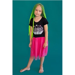 Платье 22764 Barbie кор. рукав (Фуксия)