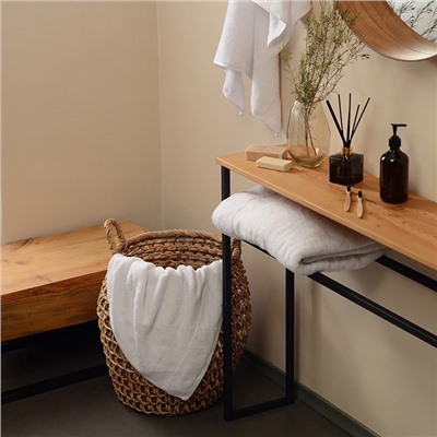 Полотенце махровое SL HOME: Classic «Блан де Блан», 100×180 см, хлопок 100%, белое