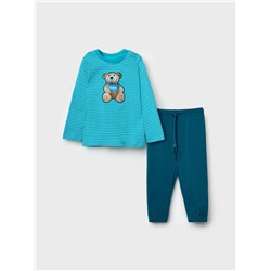 Комплект детский трикотажный для мальчиков: фуфайка (футболка с длинными рукавами), брюки