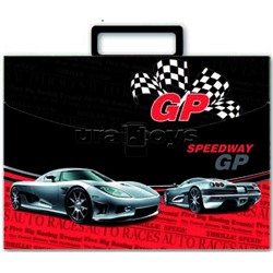 Папка-портфель пластиковый "Авто " Поставляется в собранном виде, 33.5х24.5х4 см