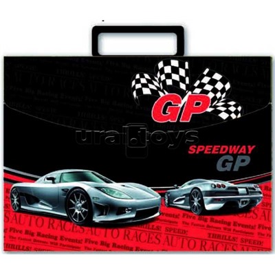 Папка-портфель пластиковый "Авто " Поставляется в собранном виде, 33.5х24.5х4 см