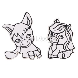 Копилка с пазлом "Лошадки" (цветная)