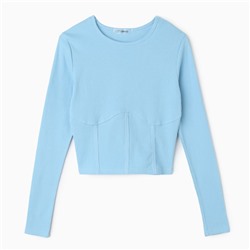 Лонгслив женский, голубой, размер 42-46