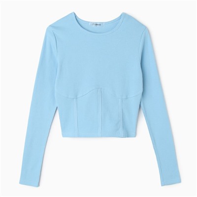 Лонгслив женский, голубой, размер 42-46