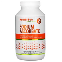NutriBiotic, Immunity, аскорбат натрия, кристаллический порошок, 454 г (16 унций)