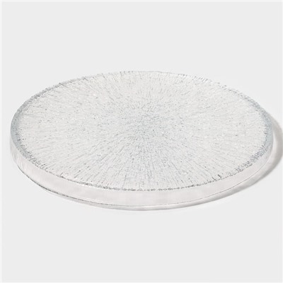 Тарелка «Нуук», d=28 см, с бортиком, стекло, прозрачная